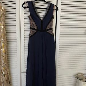 BCBG Navy Lace Evening Gown